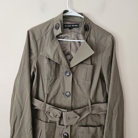 Blanc Noir Women's Large Trench Coat Tan Long Jacket - Picture 2 of 7